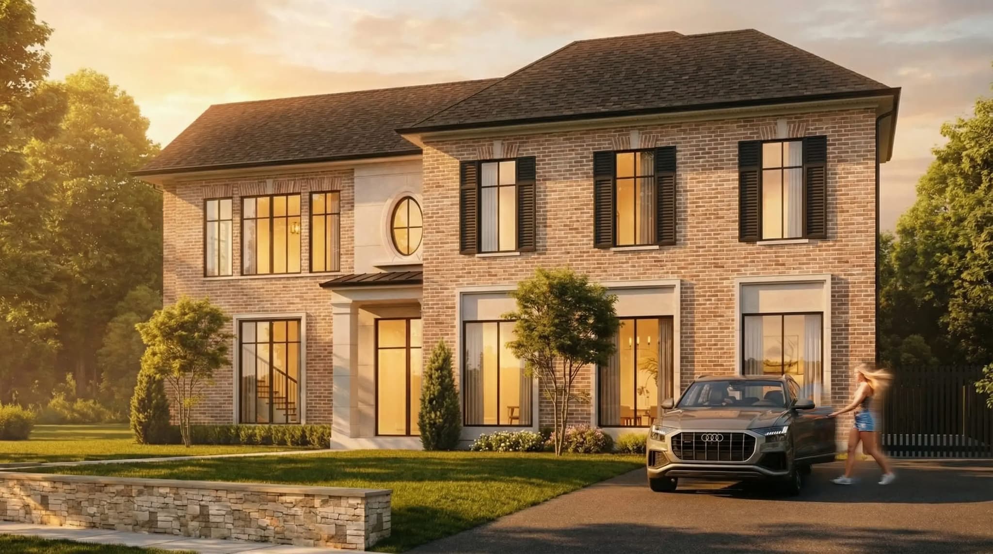 thomas home ext 3 magic hour — architectural rendering by The Render Café